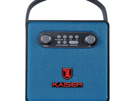 Mini Karaoke Kaiser 4 Pulgadas con Micrófono Azul KAS-1517 Fashion