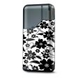 Black White Flower Print Suorin Air Skin Fashion