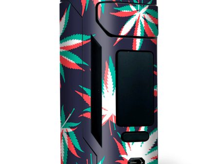 3D Holographic Week Pot Leaf Wismec RX2 20700 Skin Online Sale