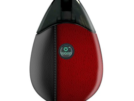 Black And Red Leather Pattern Suorin Drop Skin Sale